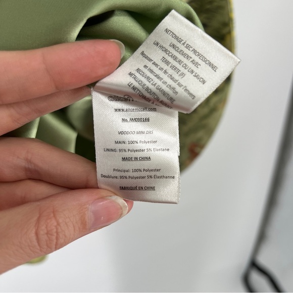 Alice McCall Voodoo Green Belted Printed Brocade Strappy Ruffle Mini Dress 2 - Picture 11 of 13